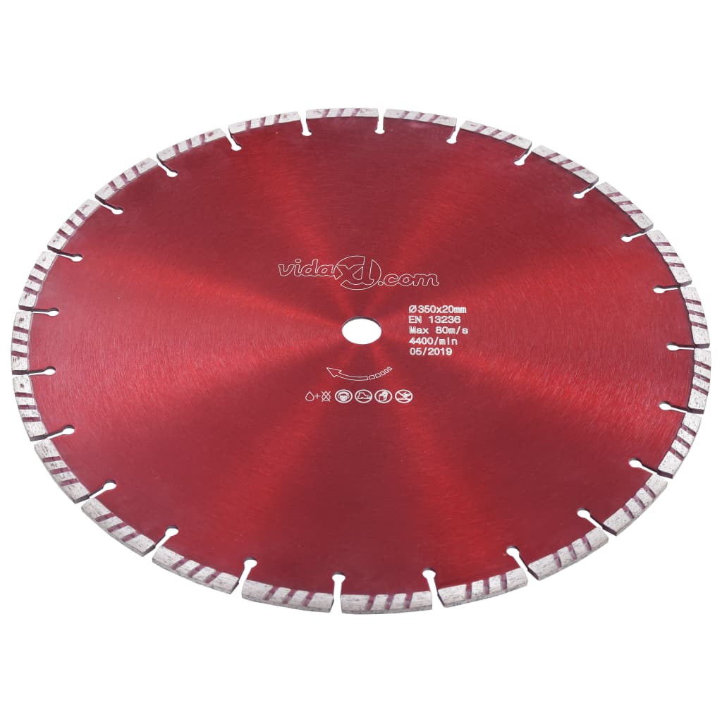 Dijamantni disk za rezanje s turbo segmentima čelični 350 mm