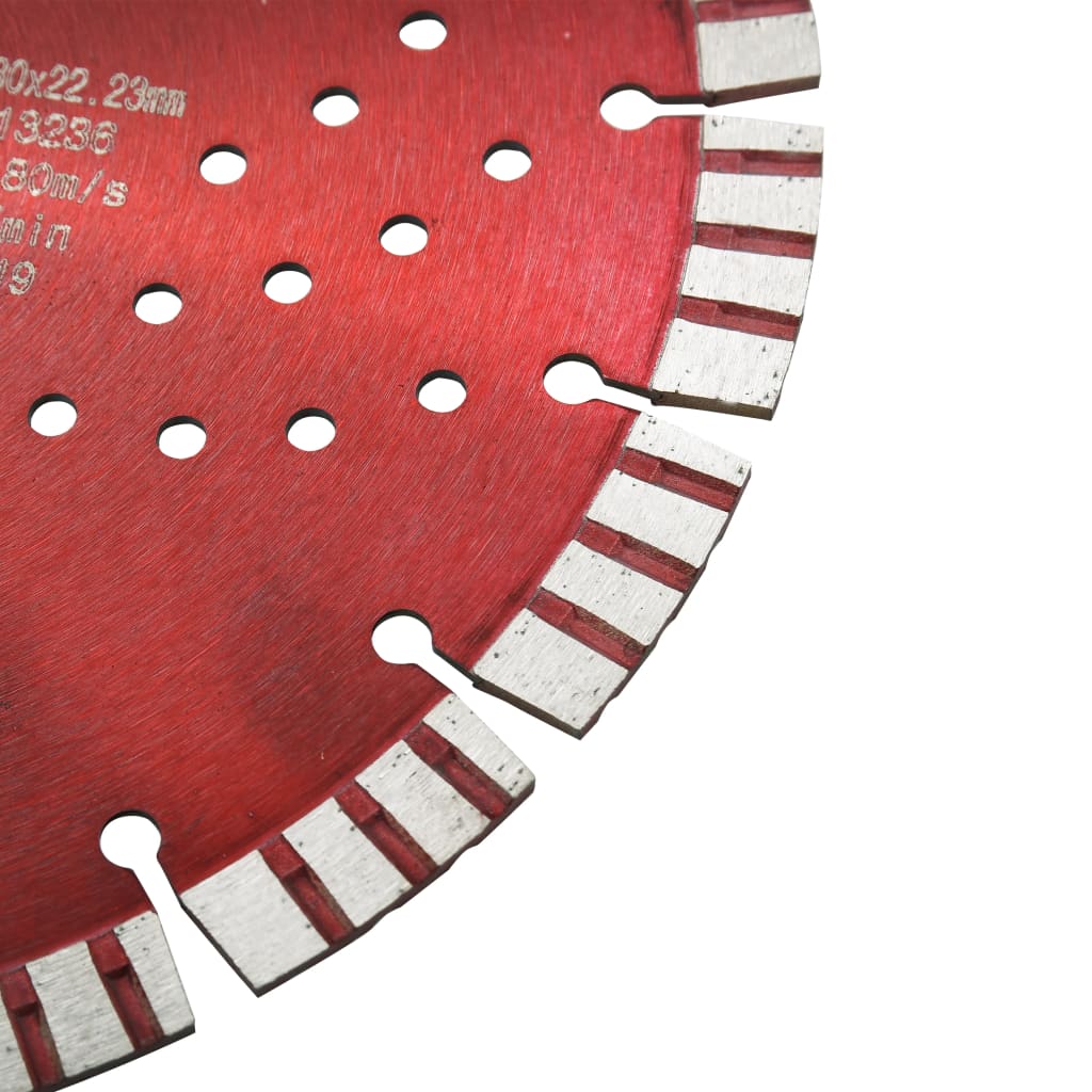 Dijamantni disk za rezanje s turbo segmentima i rupama 300 mm
