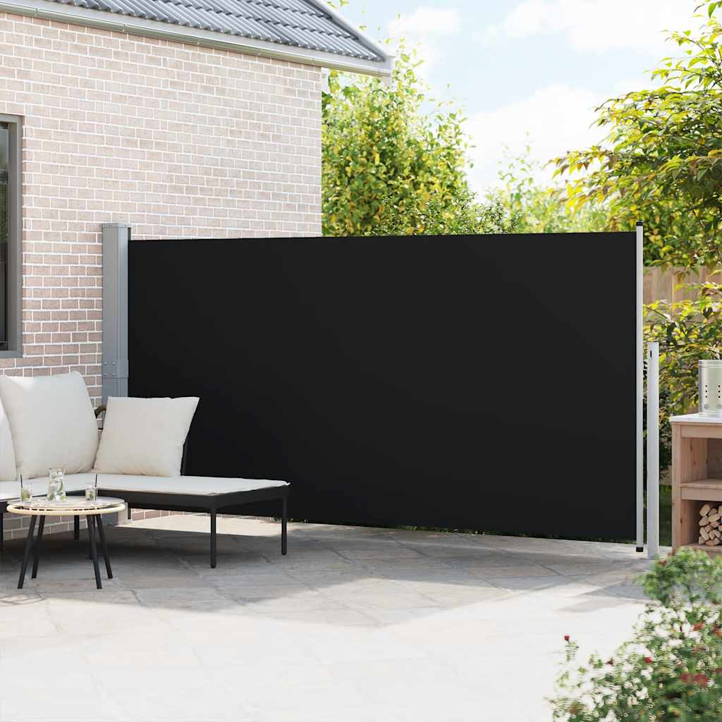 Uvlačiva bočna tenda 160 x 500 cm crna