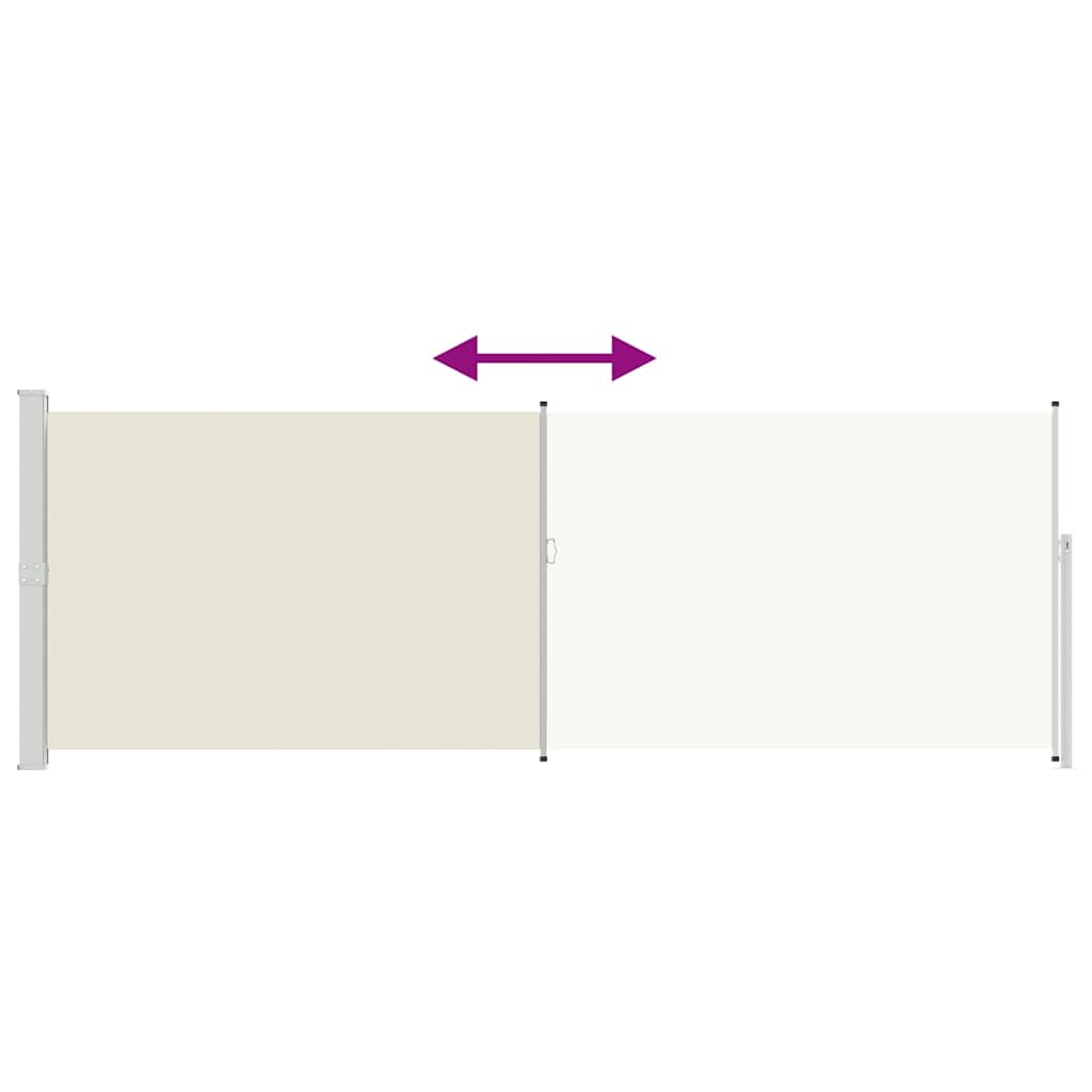 Uvlačiva bočna tenda 160 x 500 cm krem