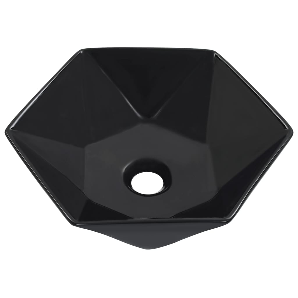 Umivaonik 41 x 36,5 x 12 cm keramički crni