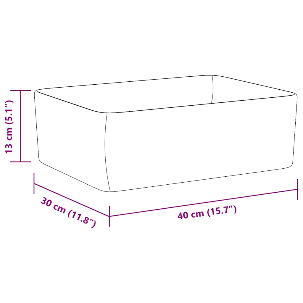 Umivaonik 40 x 30 x 13 cm keramički bijeli