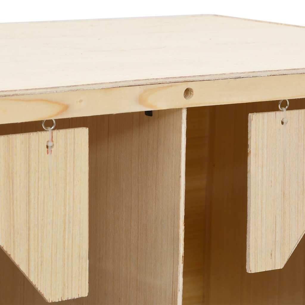 Gnijezdo za nesilice s 3 odjeljka 72x33x38 cm masivna borovina