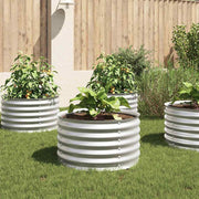 Vrtna sadilica od pocinčanog čelika 80 x 80 x 44 cm srebrna