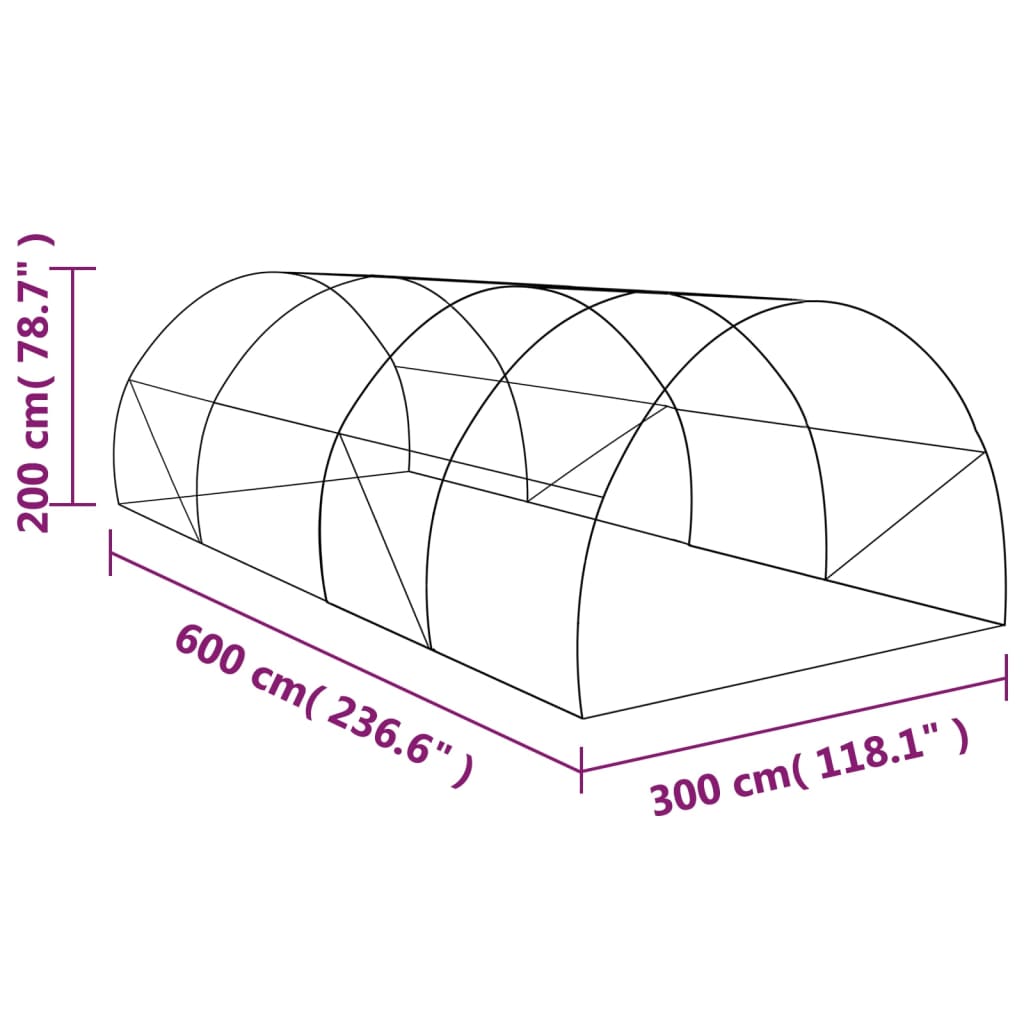 Plastenik 18 m² 600 x 300 x 200 cm