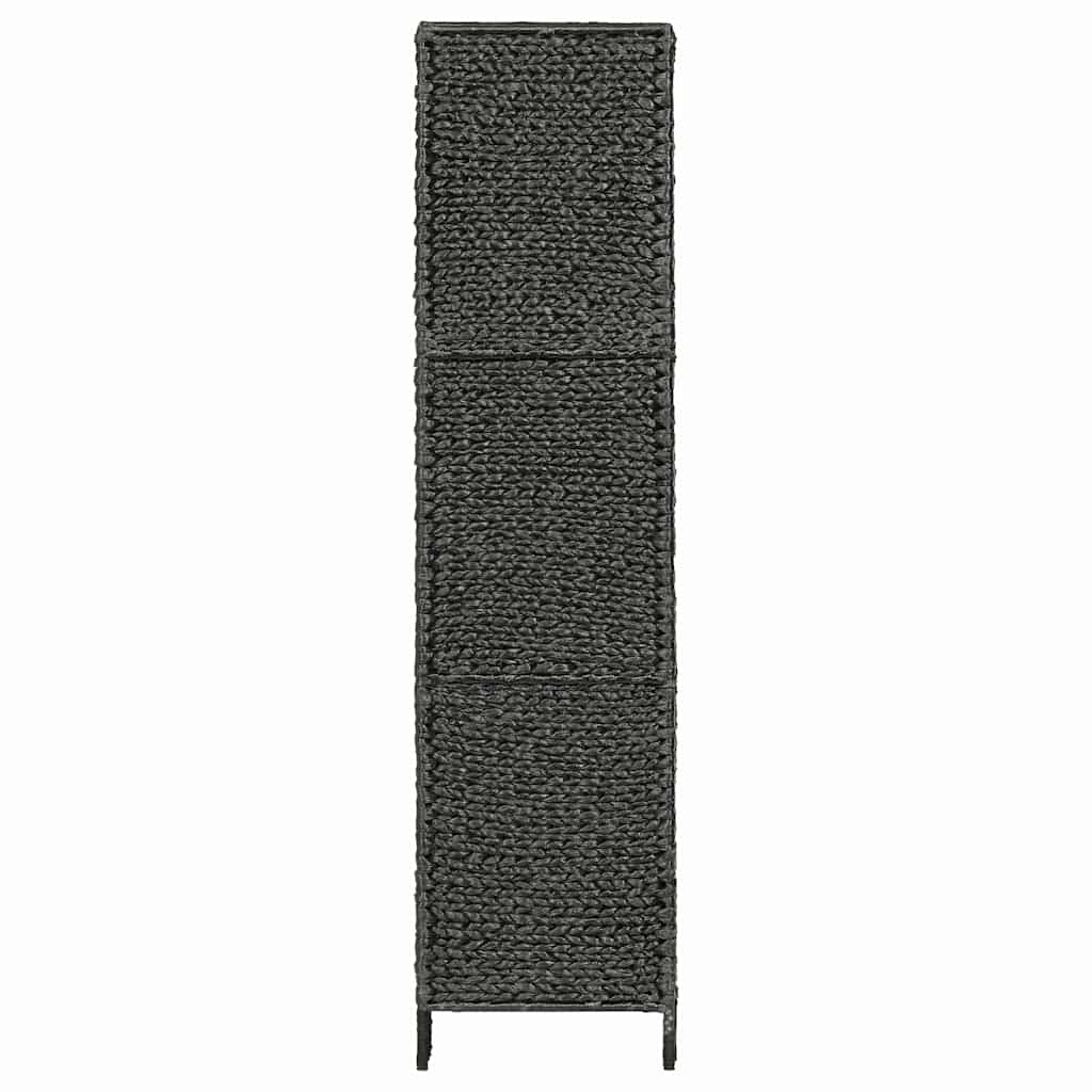 Sobna pregrada s 4 panela crna 154 x 160 cm od vodenog zumbula