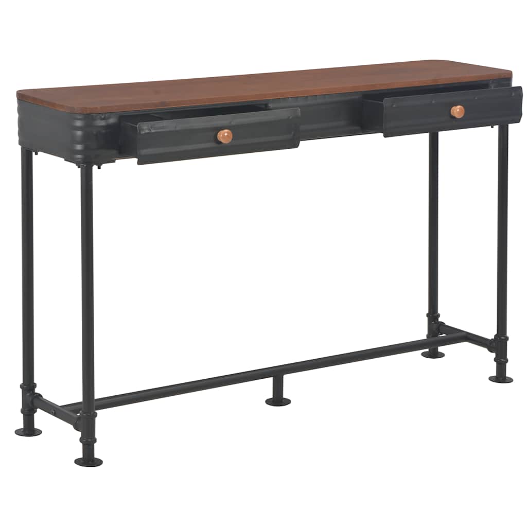 Konzolni stol s 2 ladice 120 x 30 x 75 cm masivna jelovina