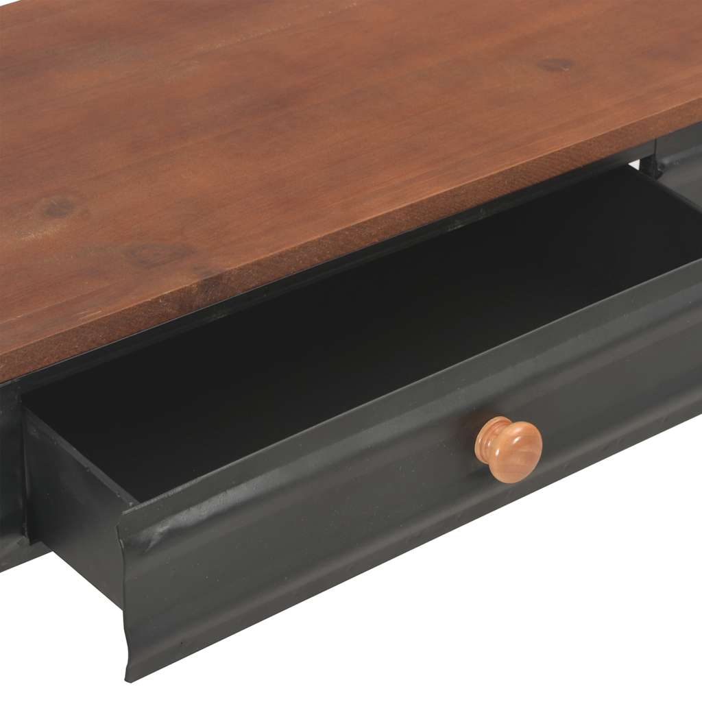 Konzolni stol s 2 ladice 120 x 30 x 75 cm masivna jelovina