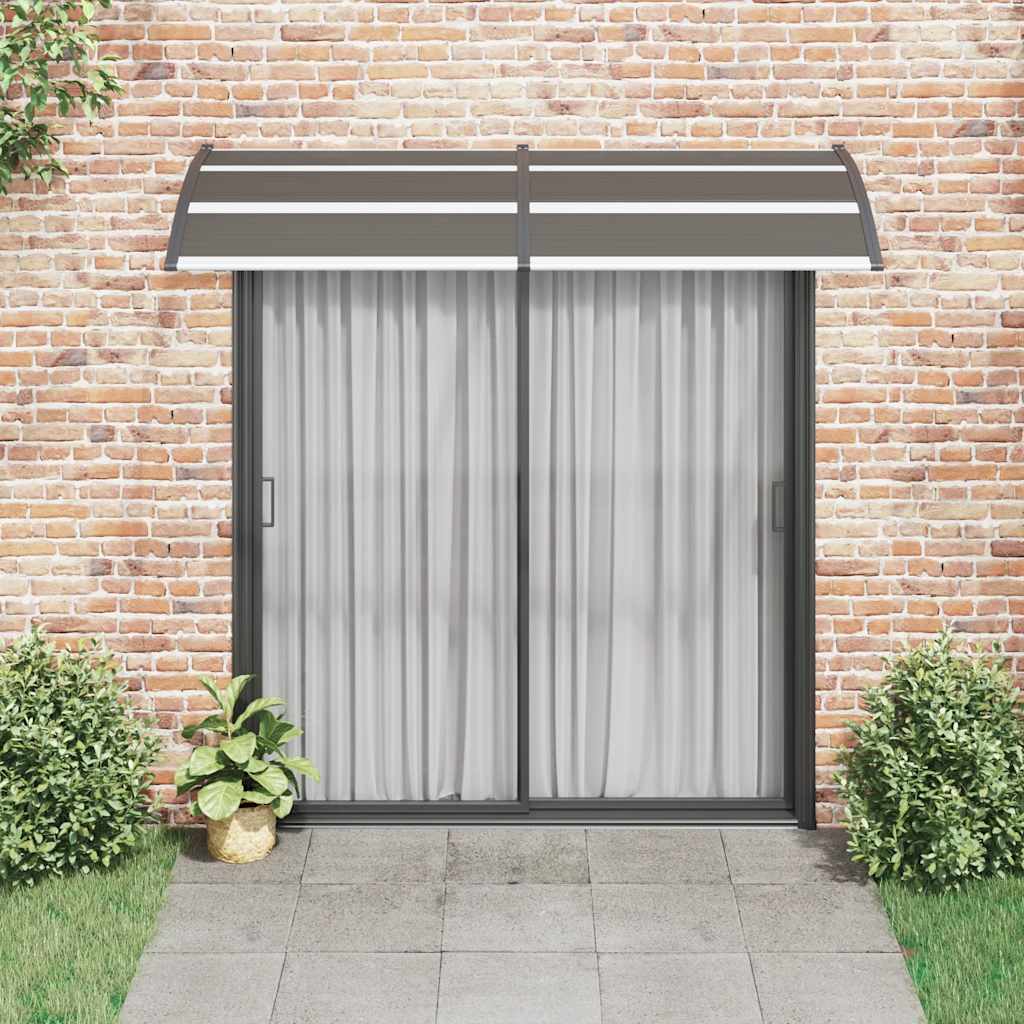 Nadstrešnica za vrata crna 240 x 100 cm PC