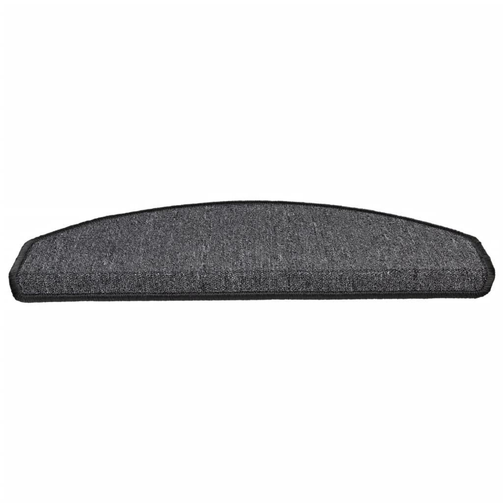 Prostirke za stepenice 15 kom 65x24x4 cm antracit poluokrugle velike