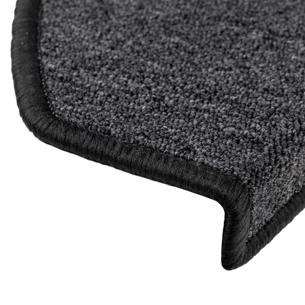 Prostirke za stepenice 15 kom 65x24x4 cm antracit poluokrugle velike