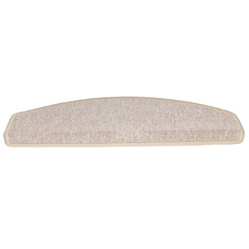 Prostirke za stepenice 15 kom 65x24x4 cm taupe poluokrugle velike