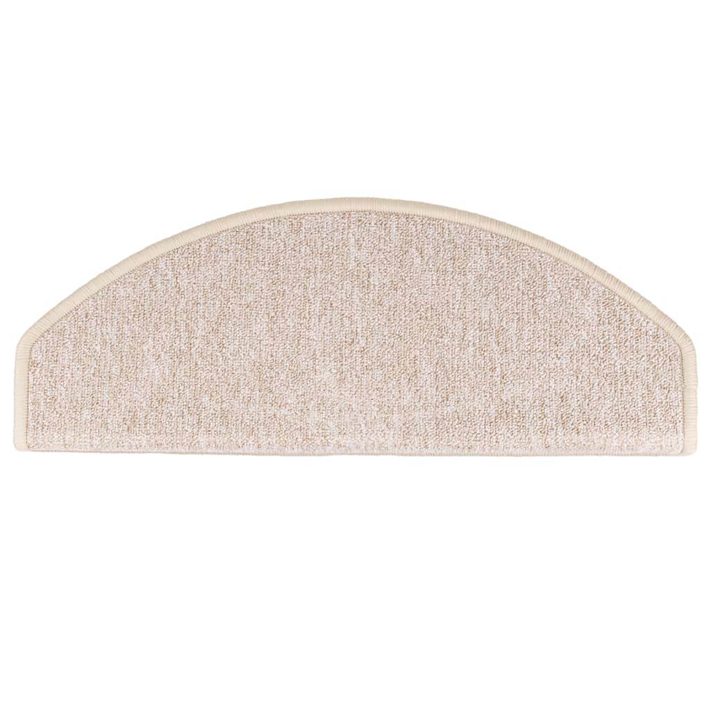 Prostirke za stepenice 15 kom 65x24x4 cm taupe poluokrugle velike