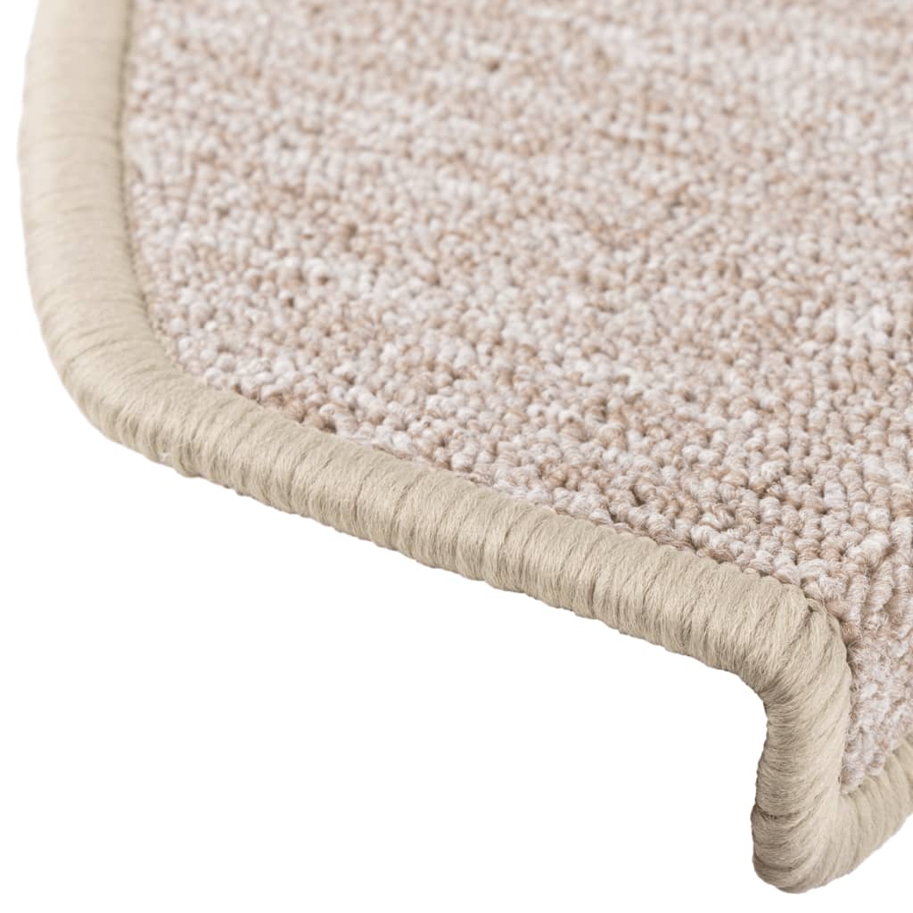 Prostirke za stepenice 15 kom 65x24x4 cm taupe poluokrugle velike