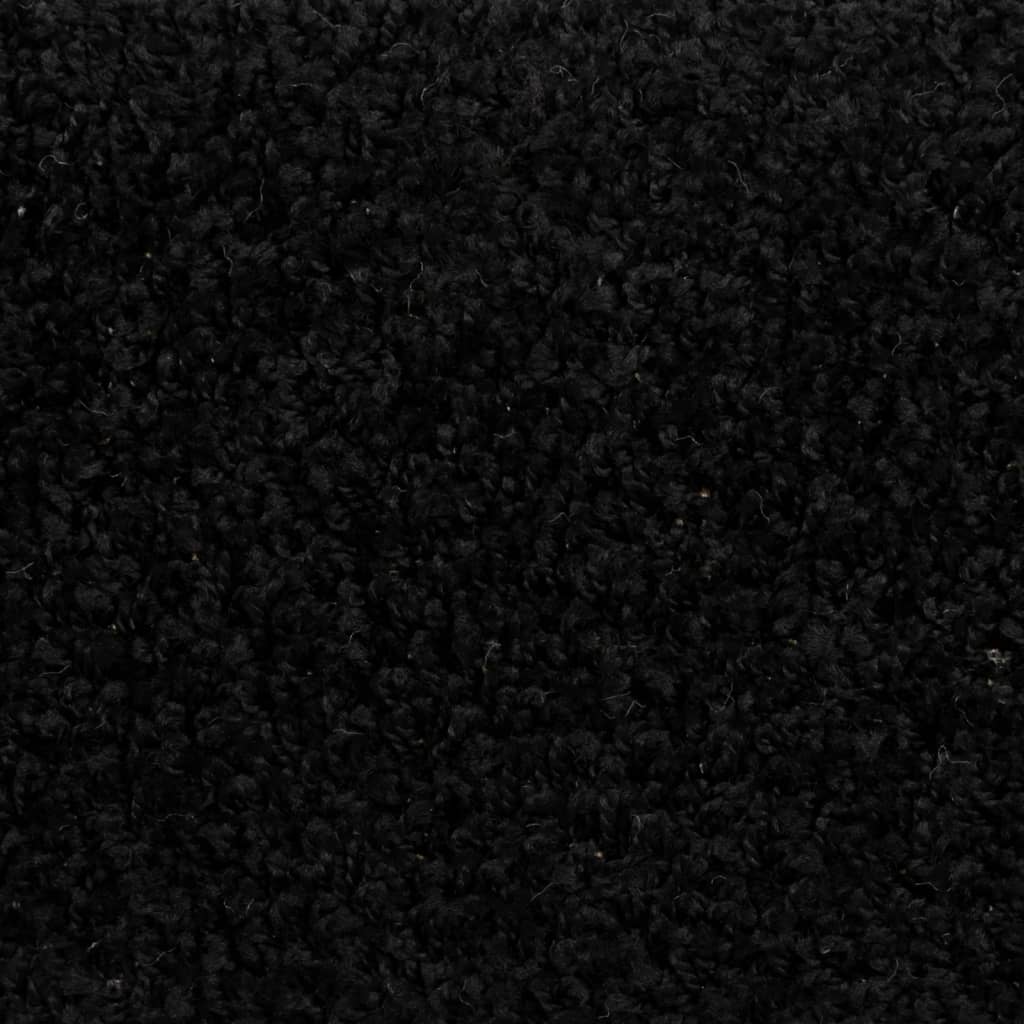 Prostirke za stepenice 15 kom 65x21x4 cm Crne poluokrugle velike