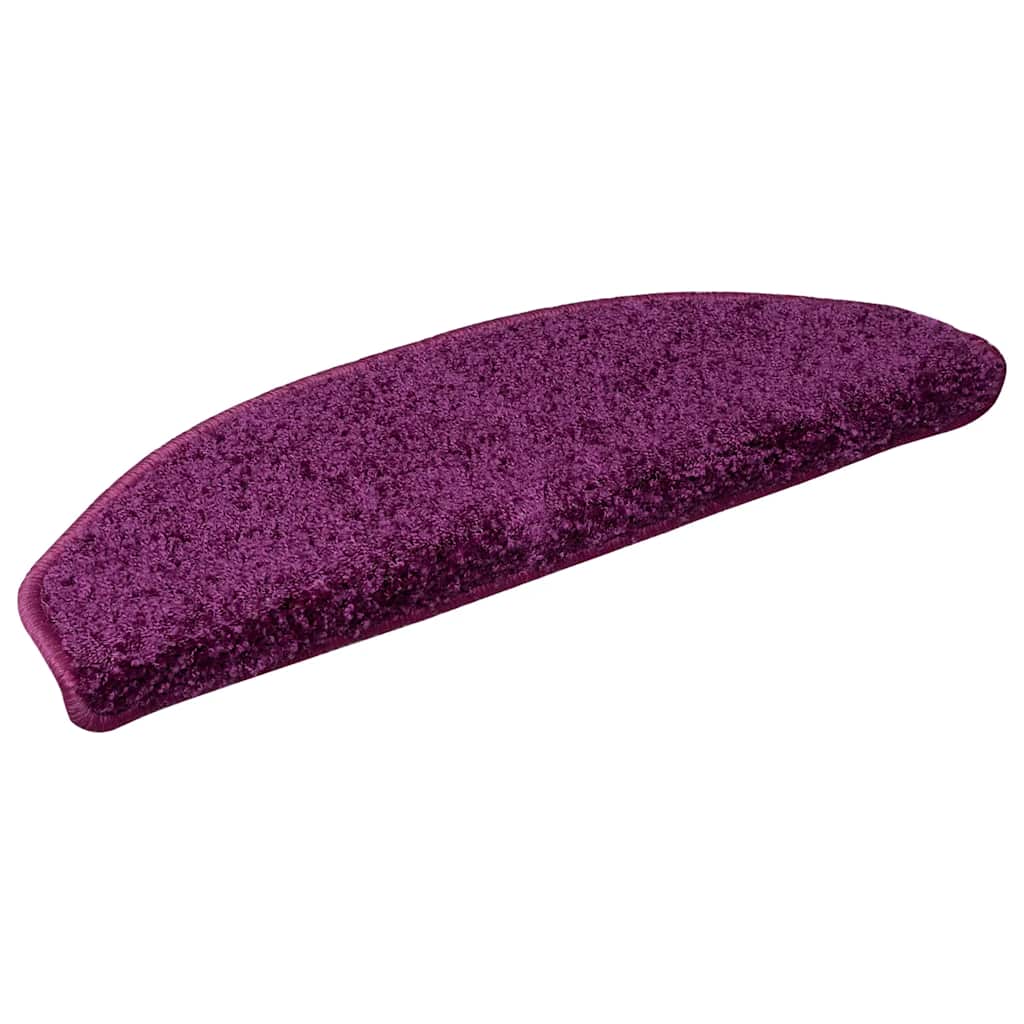 Prostirke za stepenice 15 kom 65x21x4 cm ljubičaste poluokrugle velike