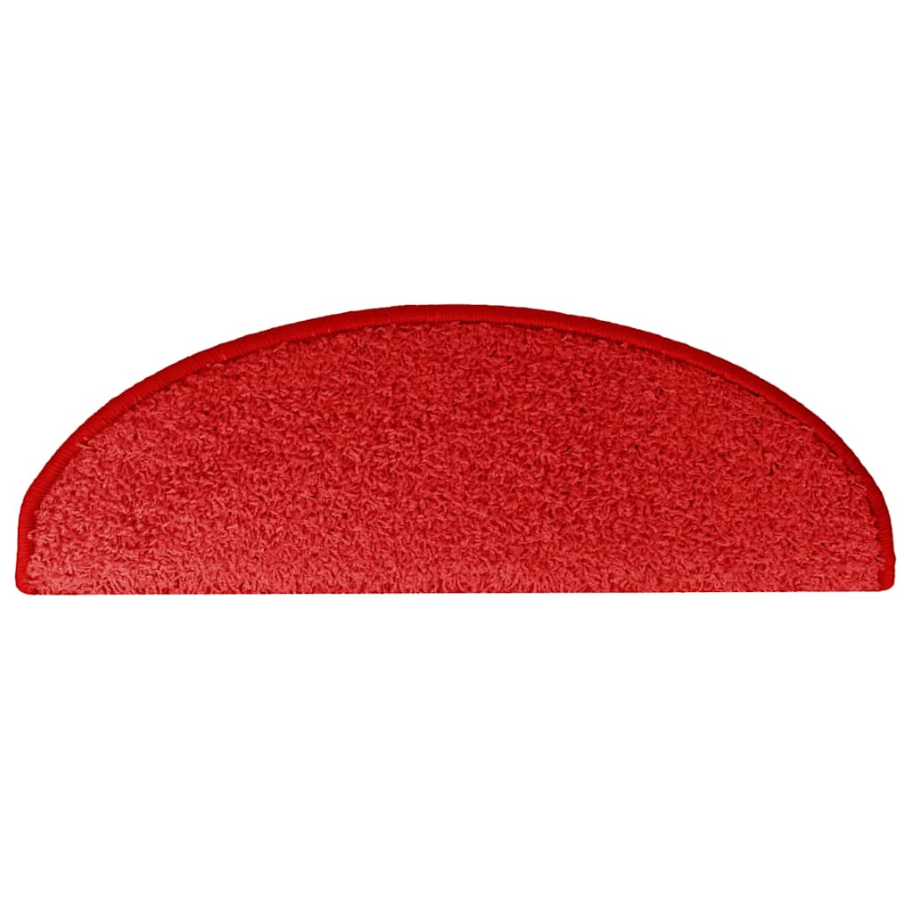 Prostirke za stepenice 15 kom 65x21x4 cm crvene poluokrugle velike