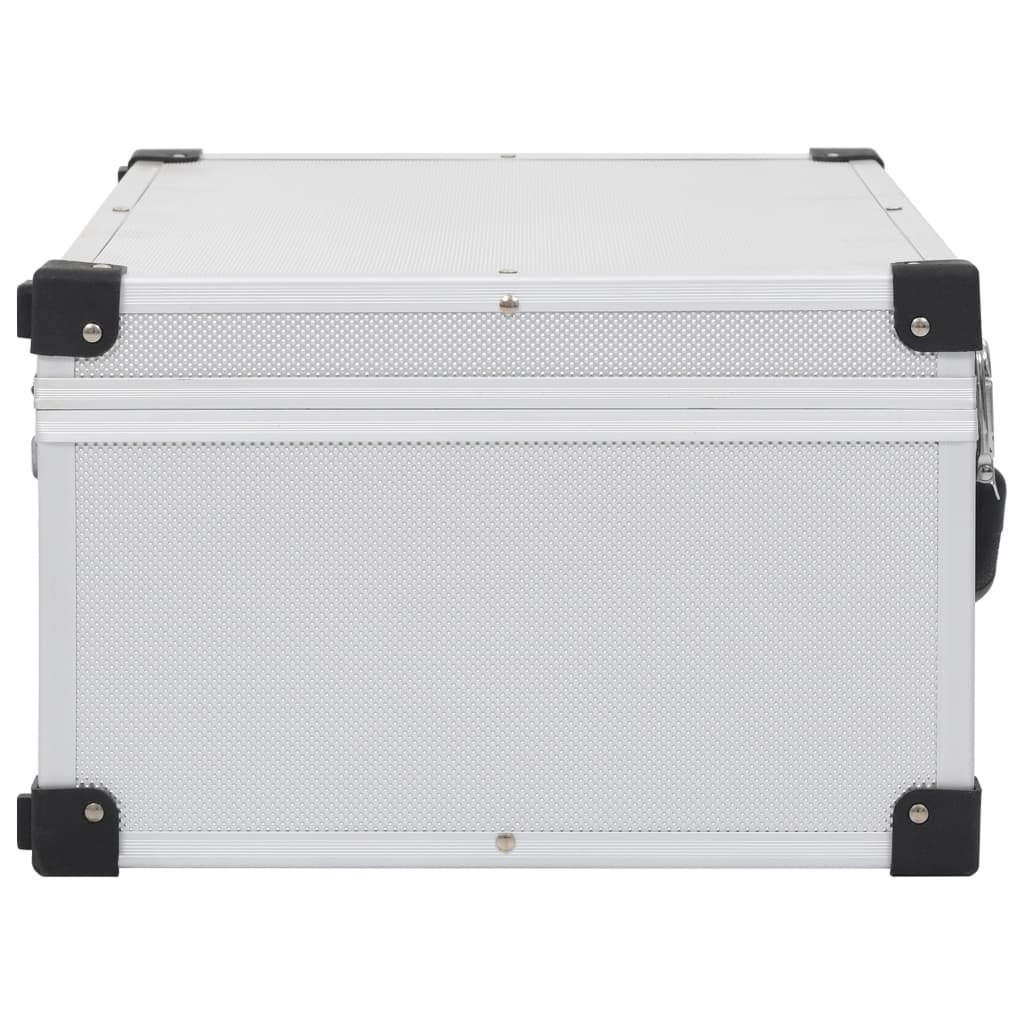 Kutija za 60 CD-ova aluminijska ABS srebrna