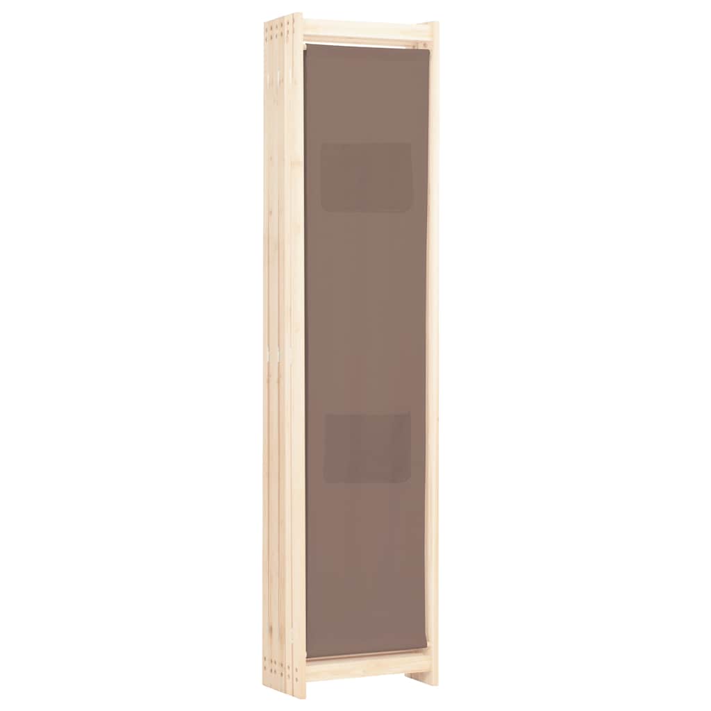 Sobna pregrada sa 6 panela od tkanine 240 x 170 x 4 cm smeđa