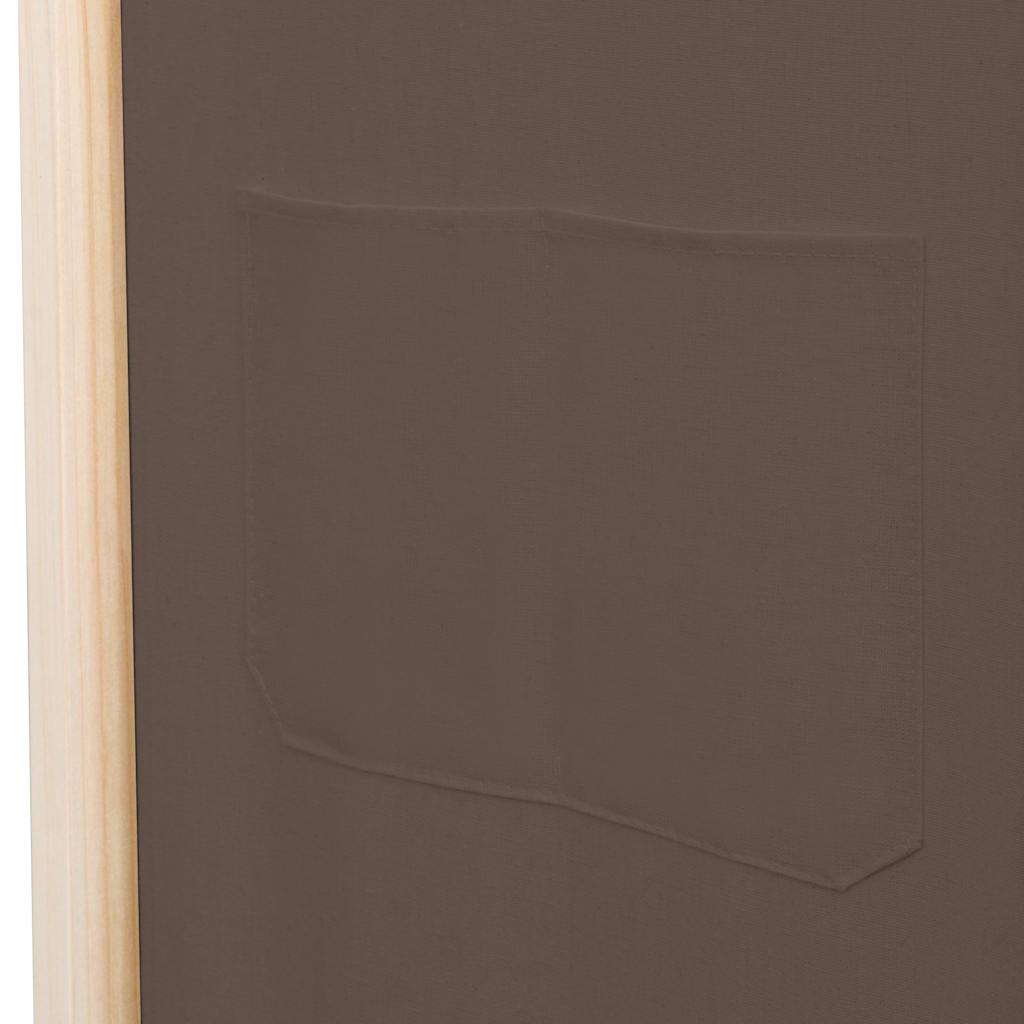 Sobna pregrada sa 6 panela od tkanine 240 x 170 x 4 cm smeđa