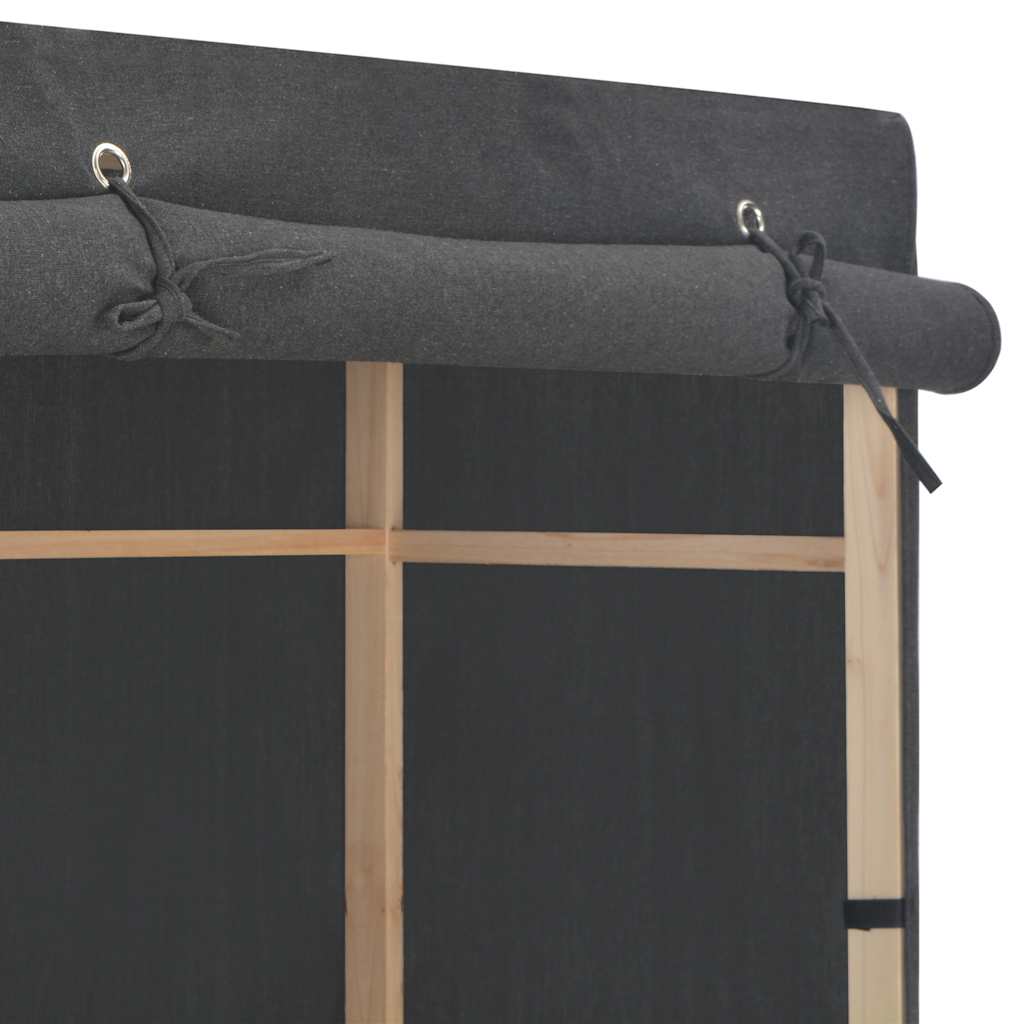 Ormar s 3 razine od tkanine 110 x 40 x 170 cm sivi