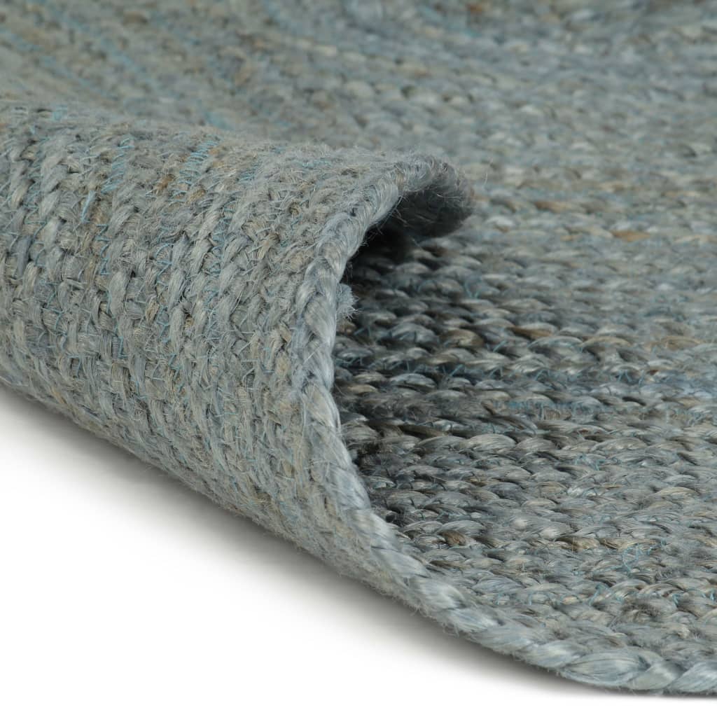 Ručno rađeni tepih od jute okrugli 90 cm maslinastozeleni