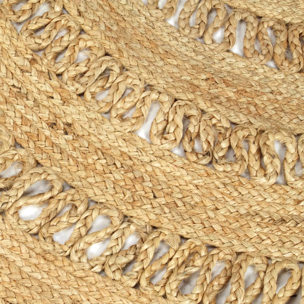 Ručno rađeni pleteni tepih od jute 90 cm