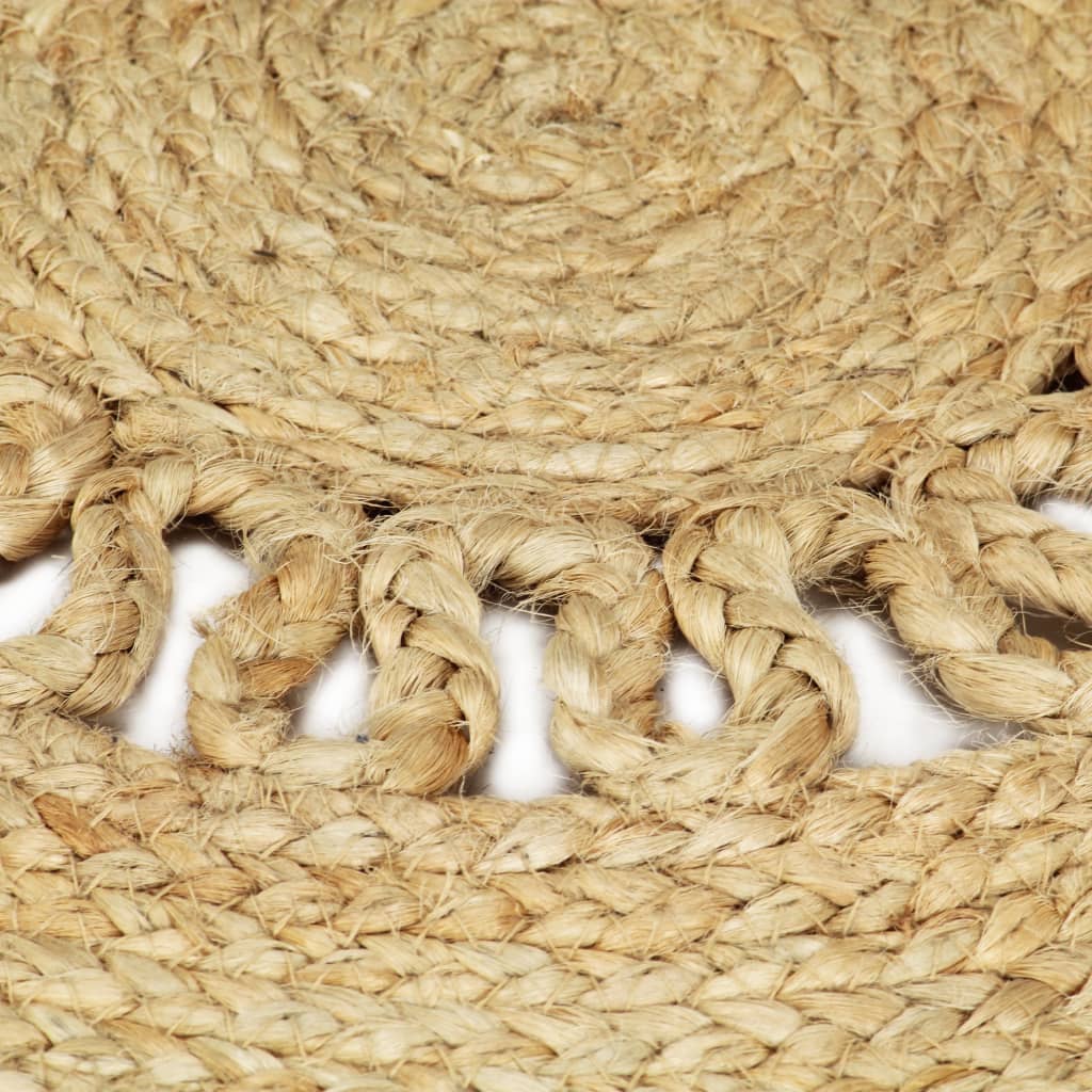 Ručno rađeni pleteni tepih od jute 120 cm