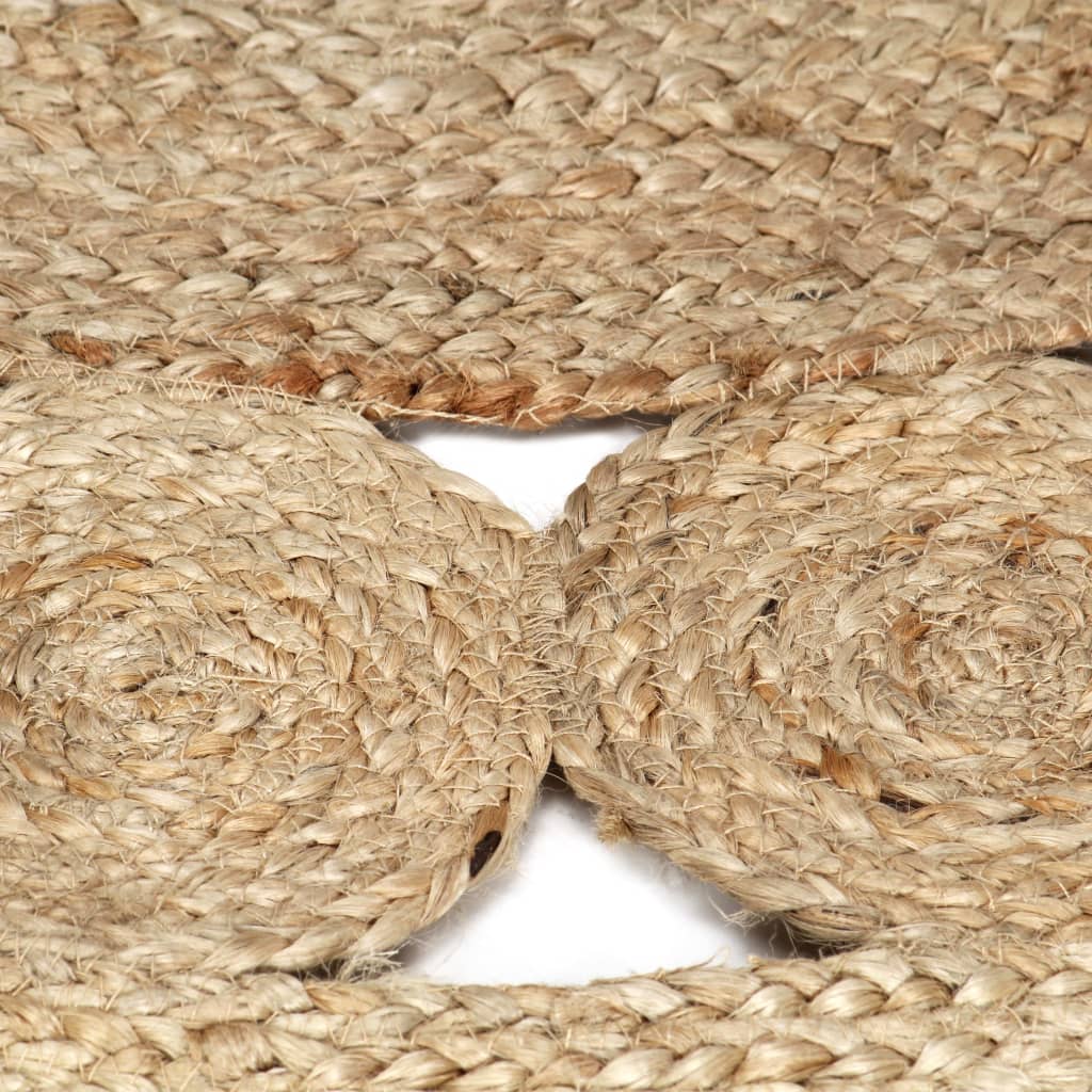 Ručno rađeni pleteni tepih od jute 90 cm