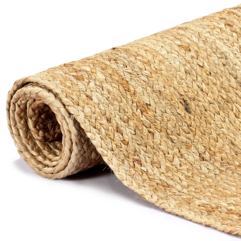 Ručno rađeni tepih od jute prirodne boje 120 x 180 cm