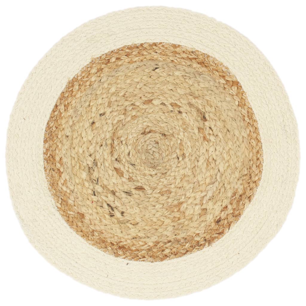 Podmetači okrugli 6 kom obični/prirodni 38 cm od jute i pamuka