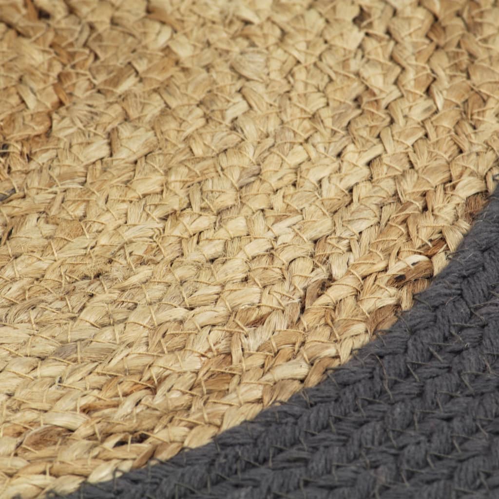 Podmetači 4 kom prirodna i antracit boja 38 cm od jute i pamuka