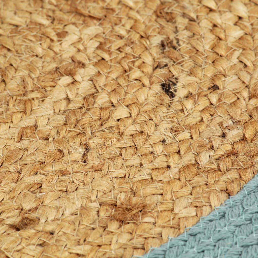 Podmetači 6 kom prirodna i zelena boja 38 cm od jute i pamuka