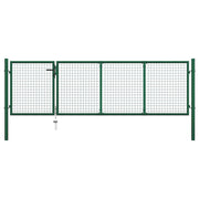 Vrtna vrata Čelik 350x100 cm Zelena