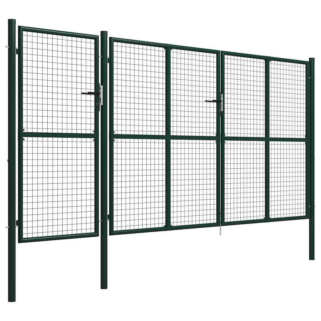 Vrtna vrata Čelik 400x150 cm Zelena