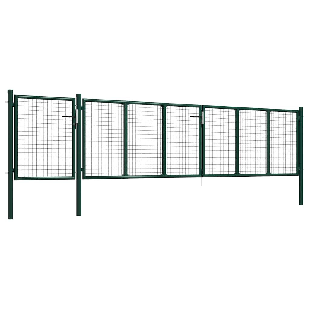 Vrtna vrata Čelik 500x75 cm Zelena