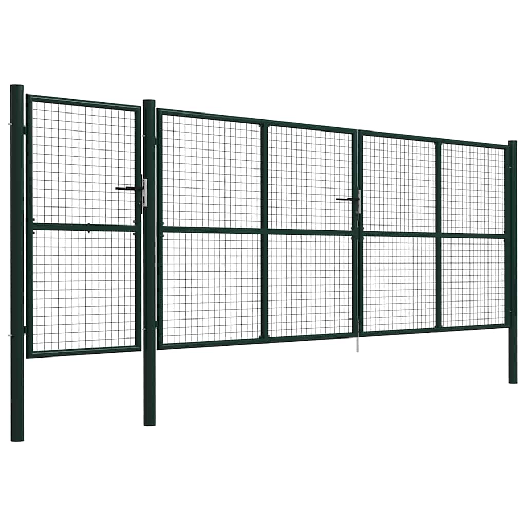 Vrtna vrata Čelik 500x150 cm Zelena