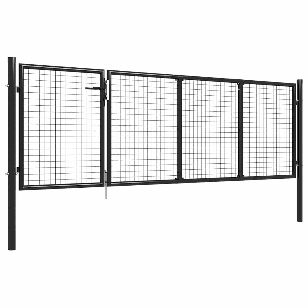 Vrtna vrata Čelik 350x100 cm Antracit