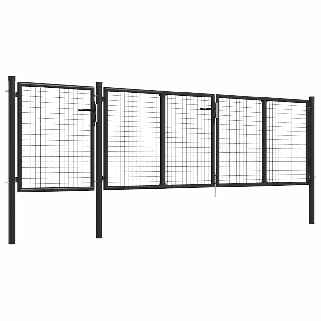Vrtna vrata Čelik 400x75 cm Antracit