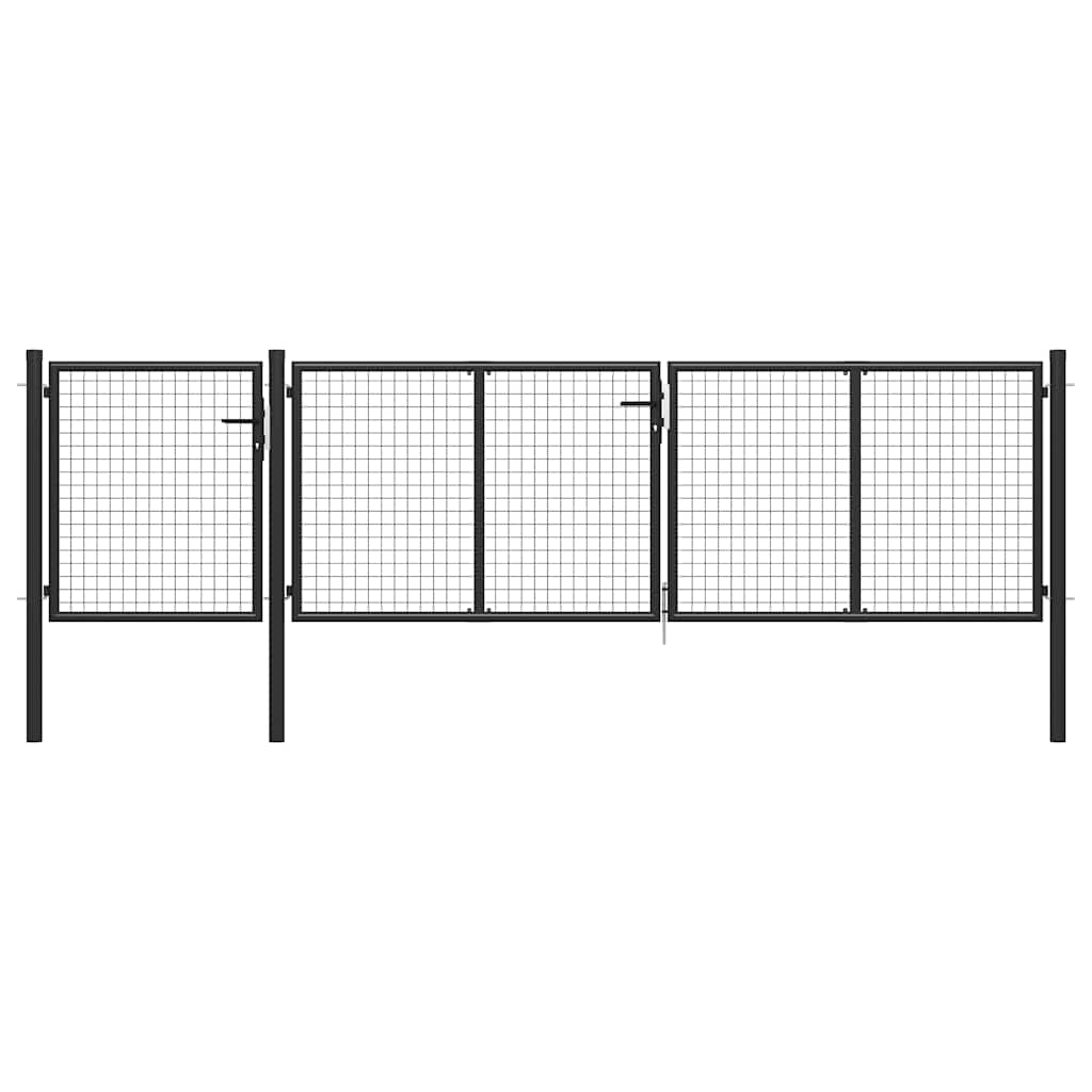 Vrtna vrata Čelik 400x100 cm Antracit