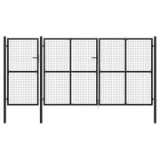 Vrtna vrata čelična 400 x 150 cm antracit