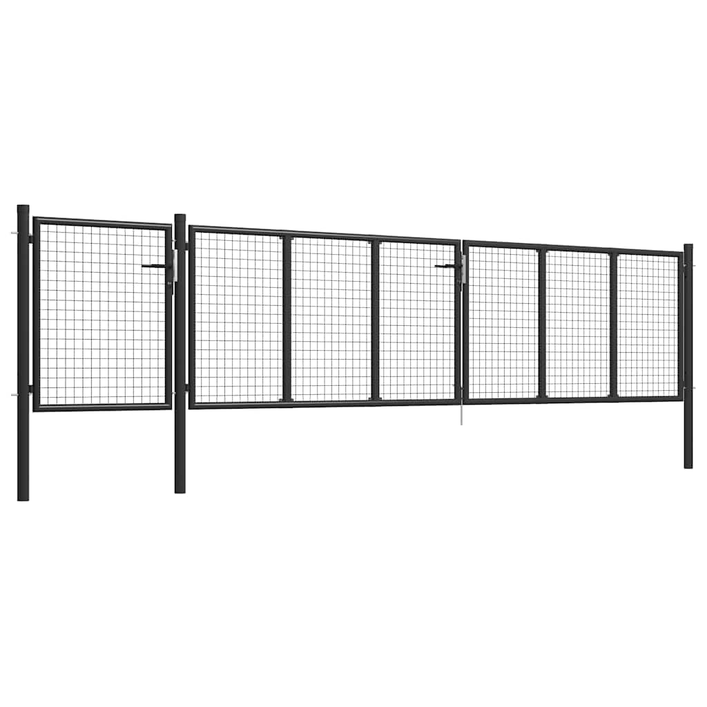 Vrtna vrata čelična 500 x 100 cm antracit