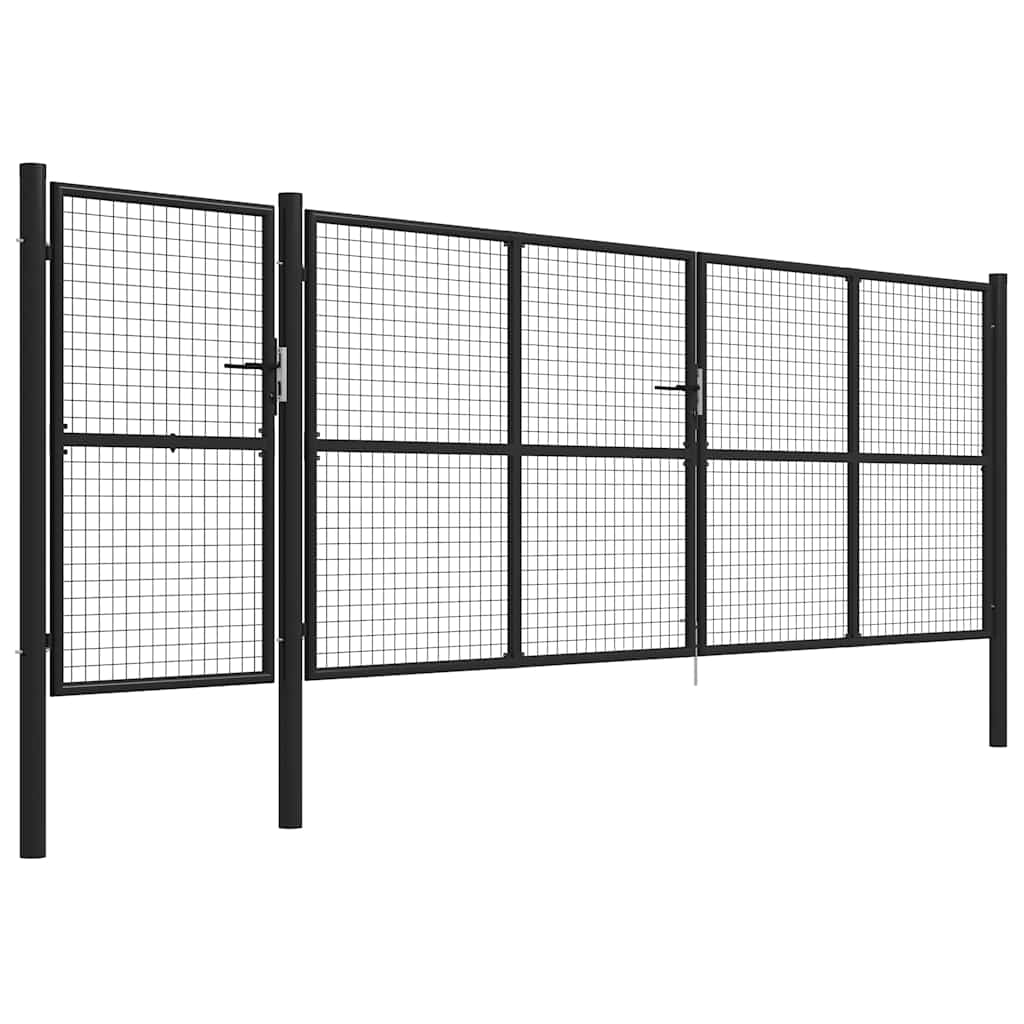 Vrtna vrata čelična 500 x 150 cm antracit