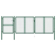 Vrtna vrata Čelik 400x125 cm Zelena