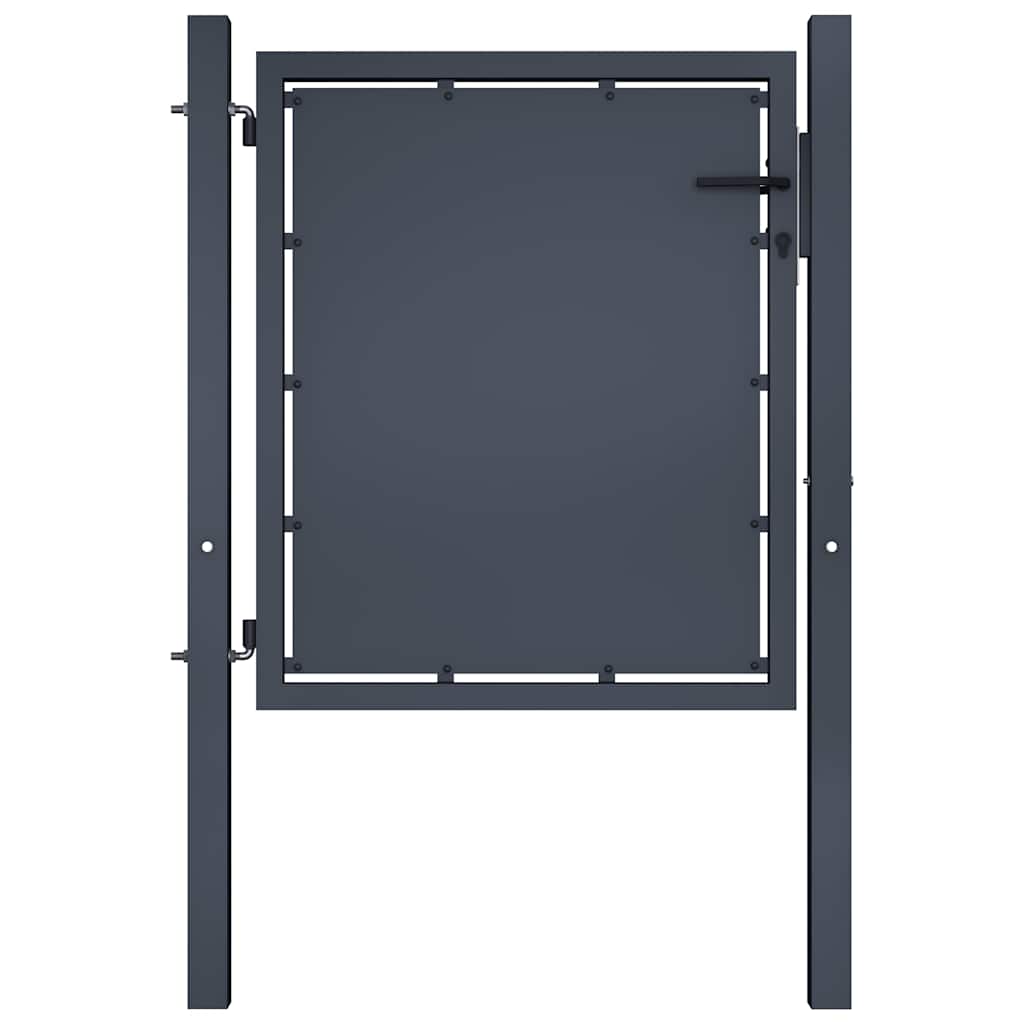Vrtna vrata Čelik 100x75 cm Antracit
