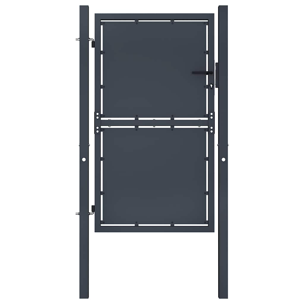 Vrtna vrata Čelik 100x200 cm Antracit
