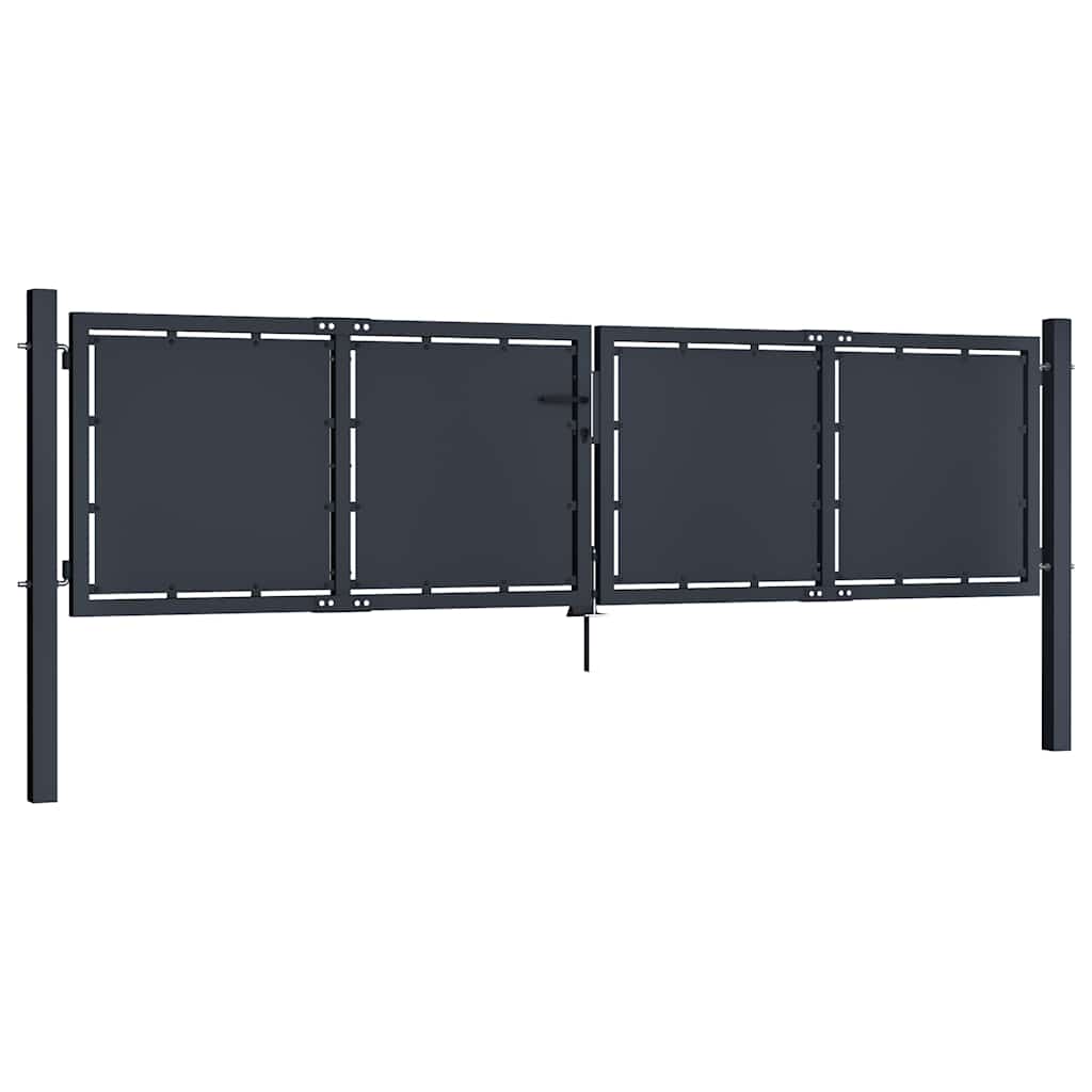 Vrtna vrata Čelik 300x75 cm Antracit