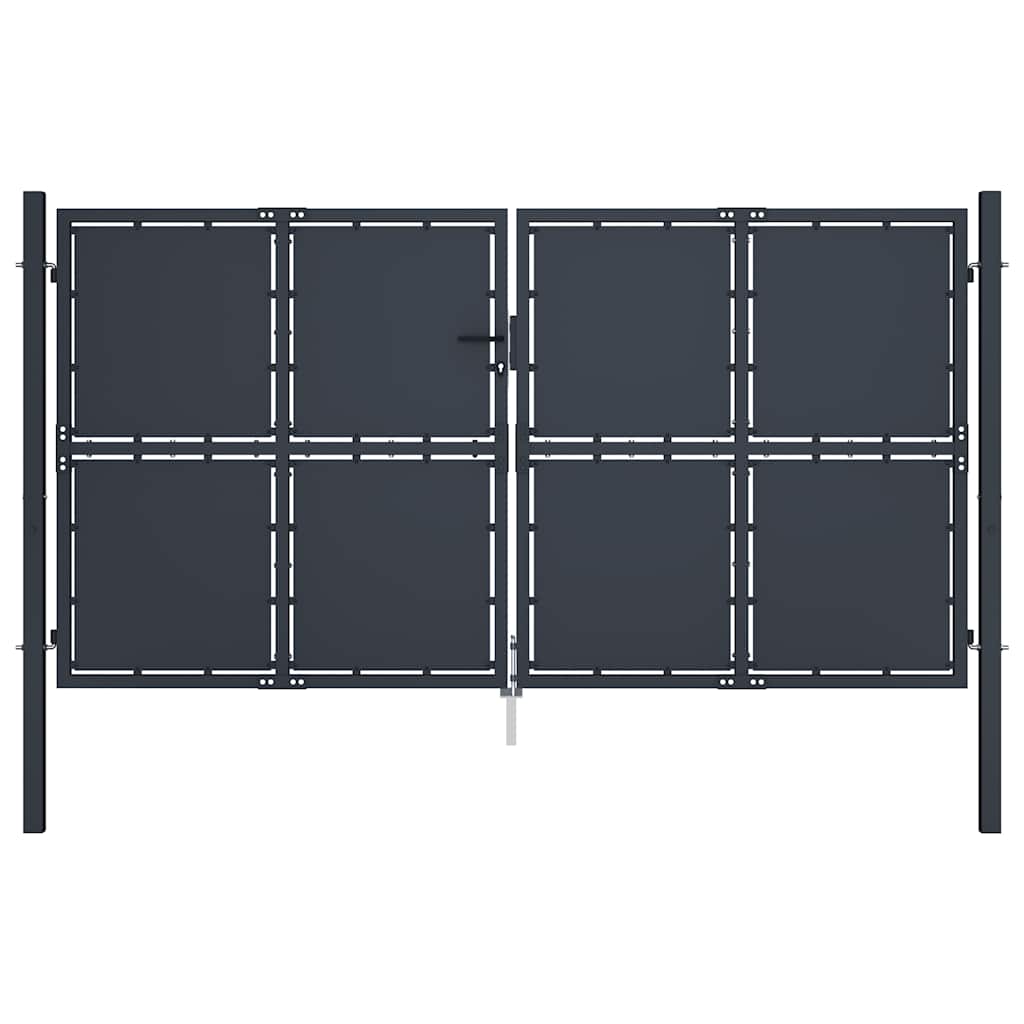 Vrtna vrata Čelik 300x125 cm Antracit