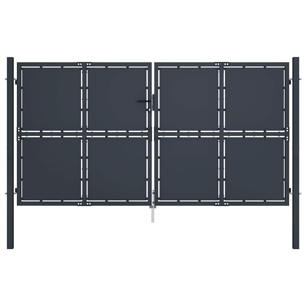 Vrtna vrata Čelik 300x200 cm Antracit