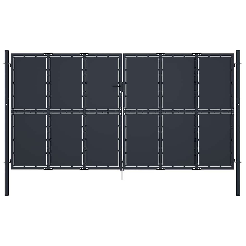 Vrtna vrata Čelik 400x200 cm Antracit